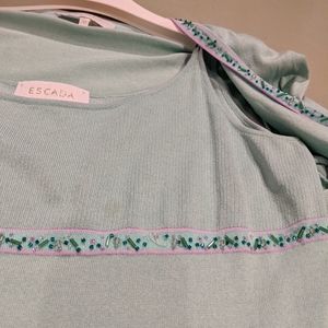 Tank, sweater and blazer